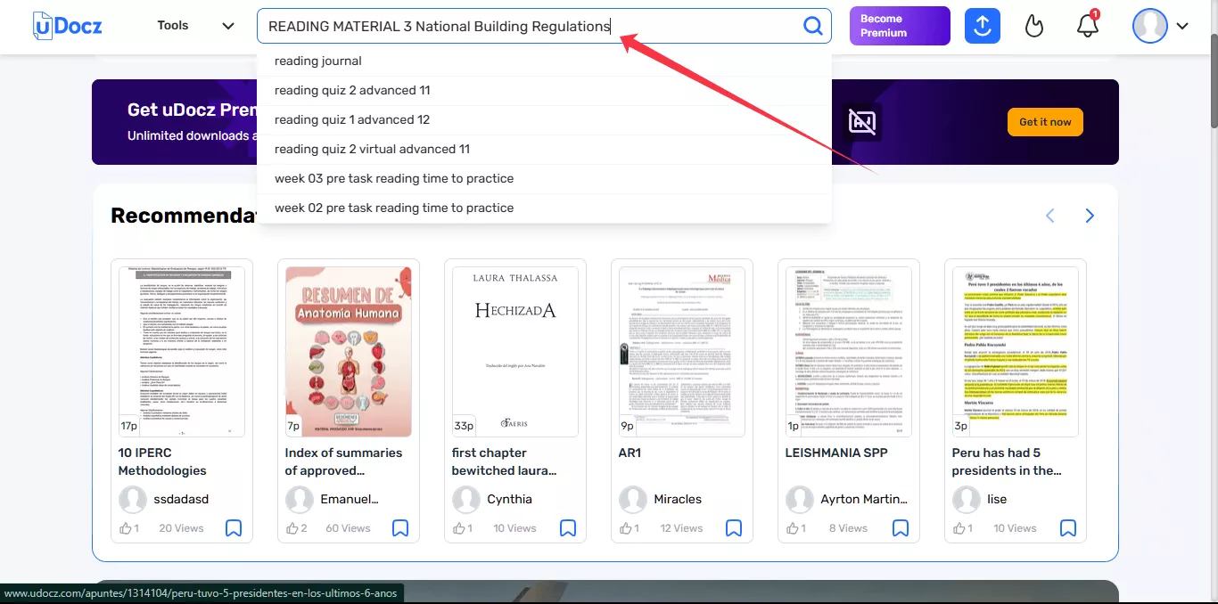 search for file udocz