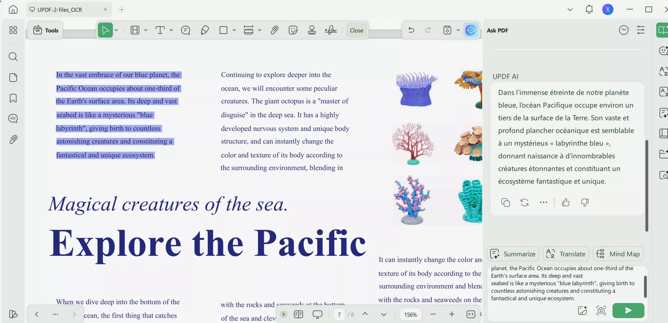 type translation prompt and send