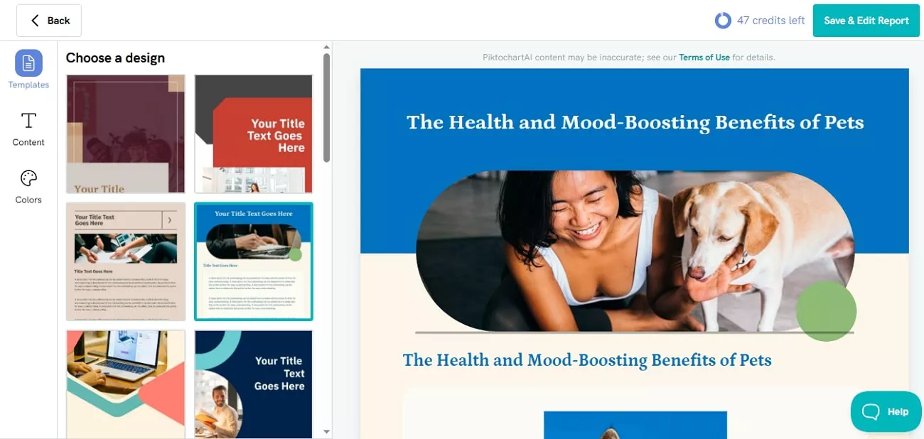 piktochart ai report generator