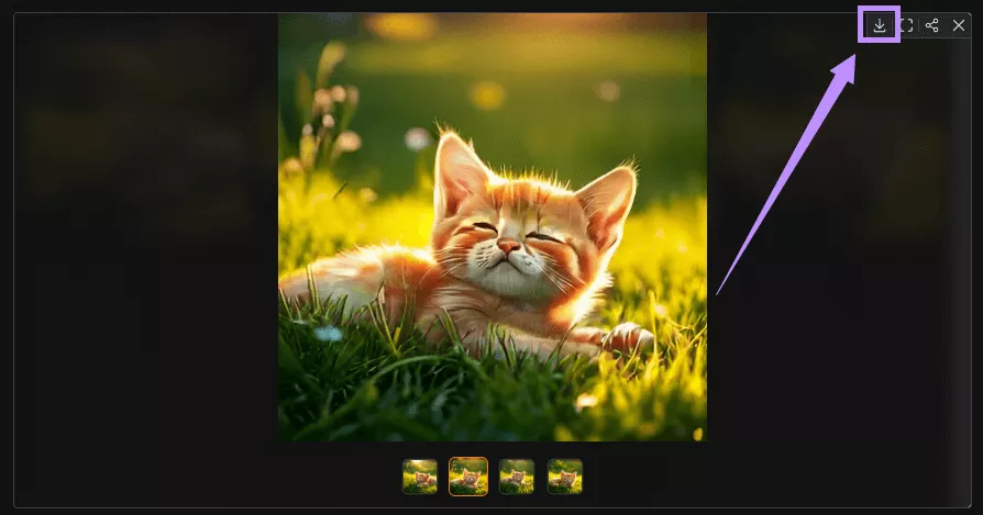 click the download button from deepseek