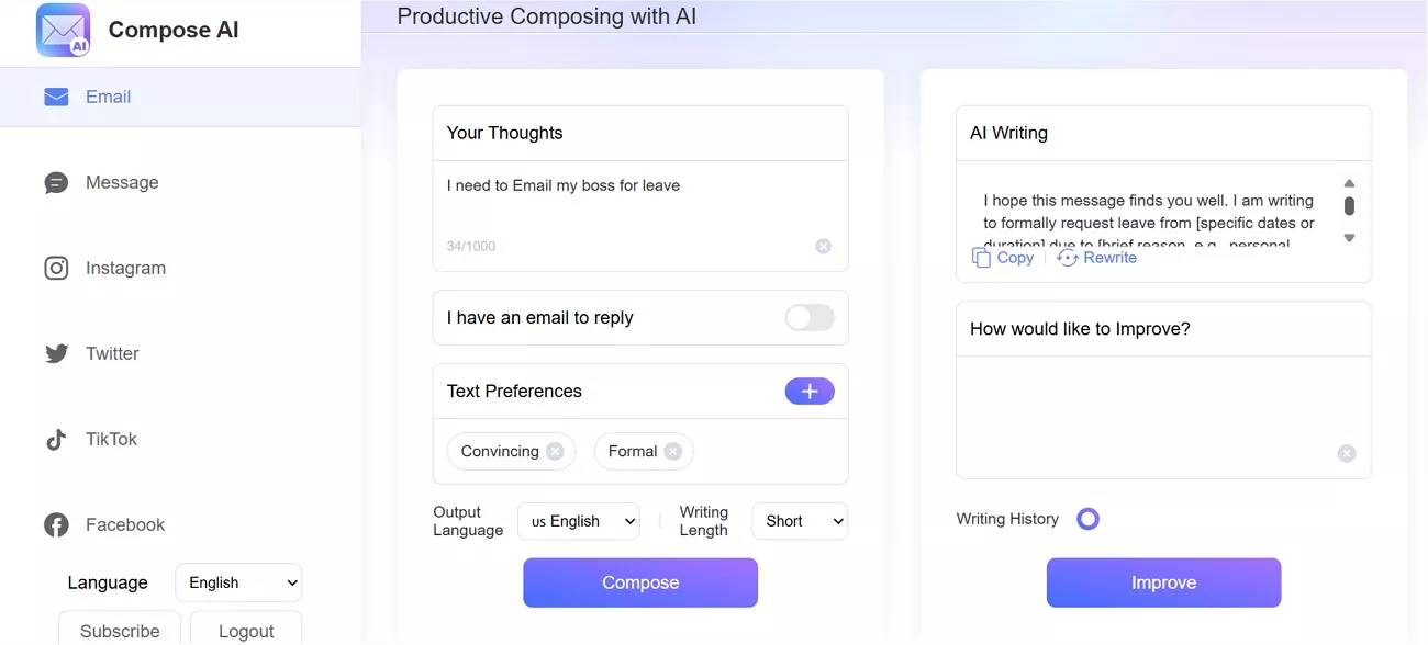 autocomplete suggestion compose ai