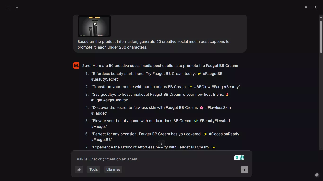Generate content by mistral ai