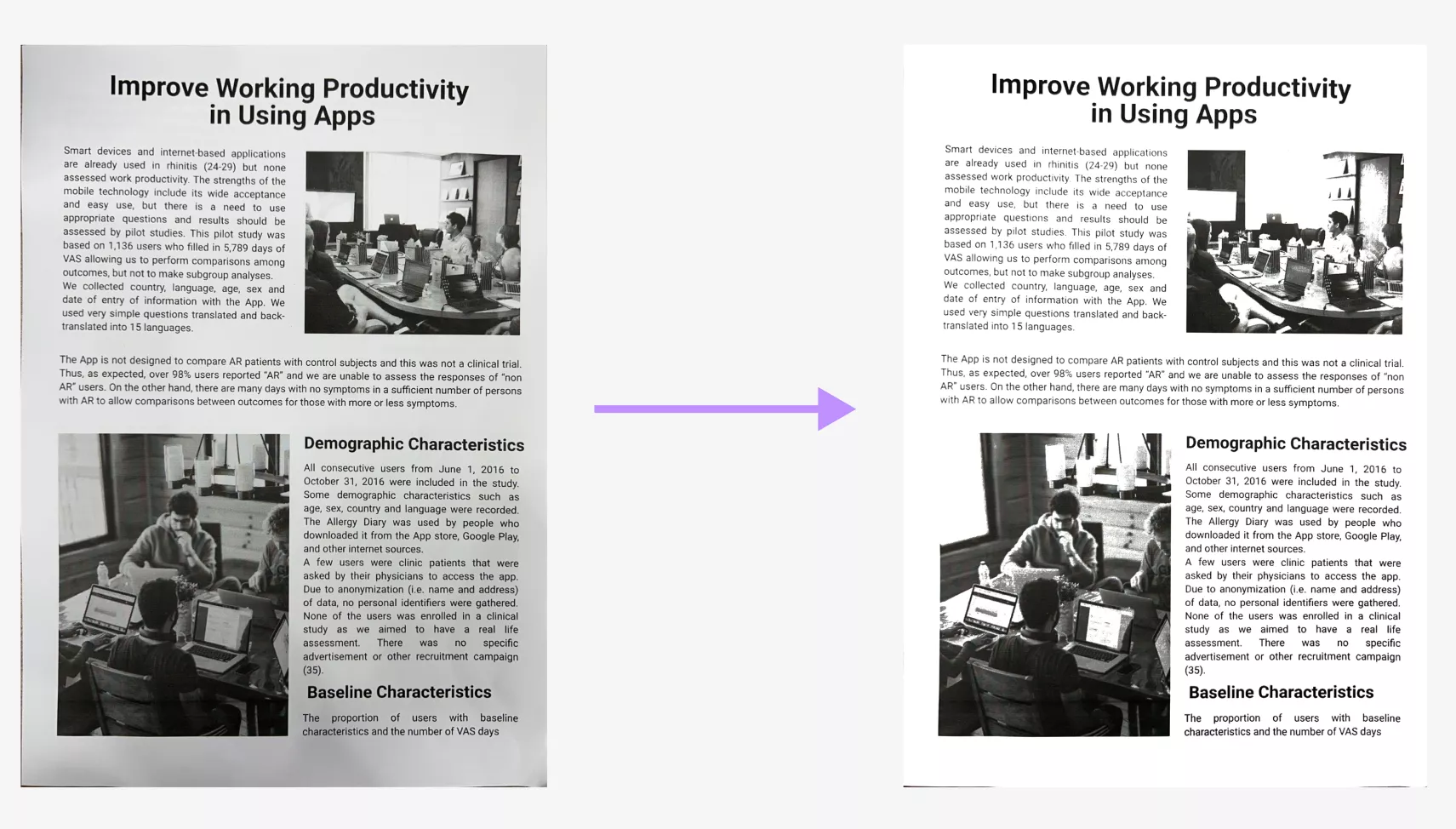 i2pdf before and after