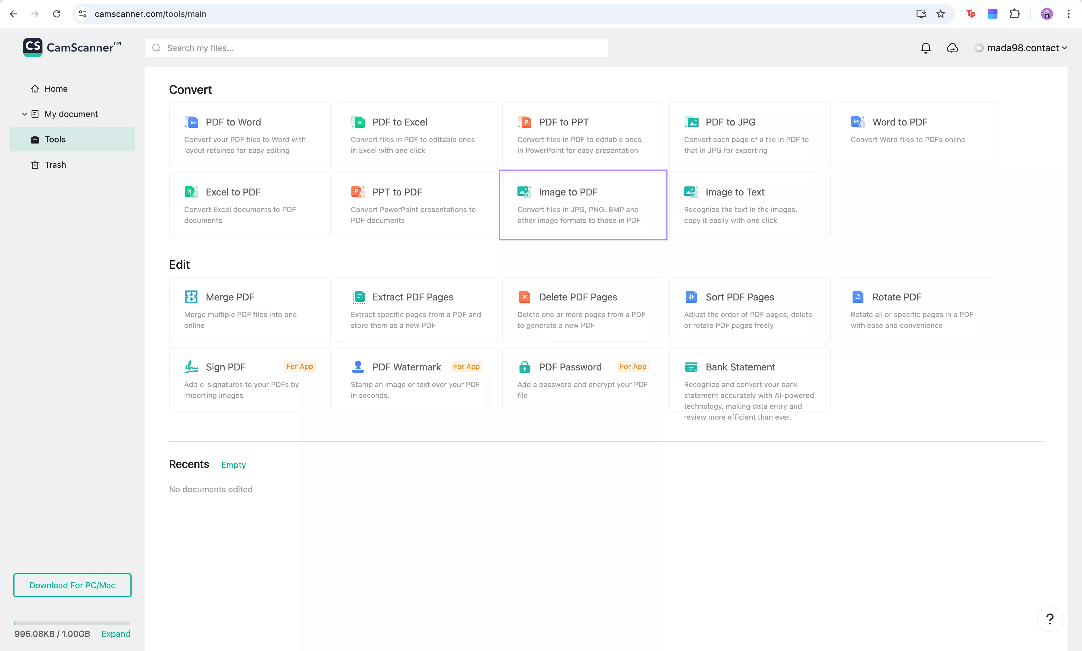 image to pdf camscanner