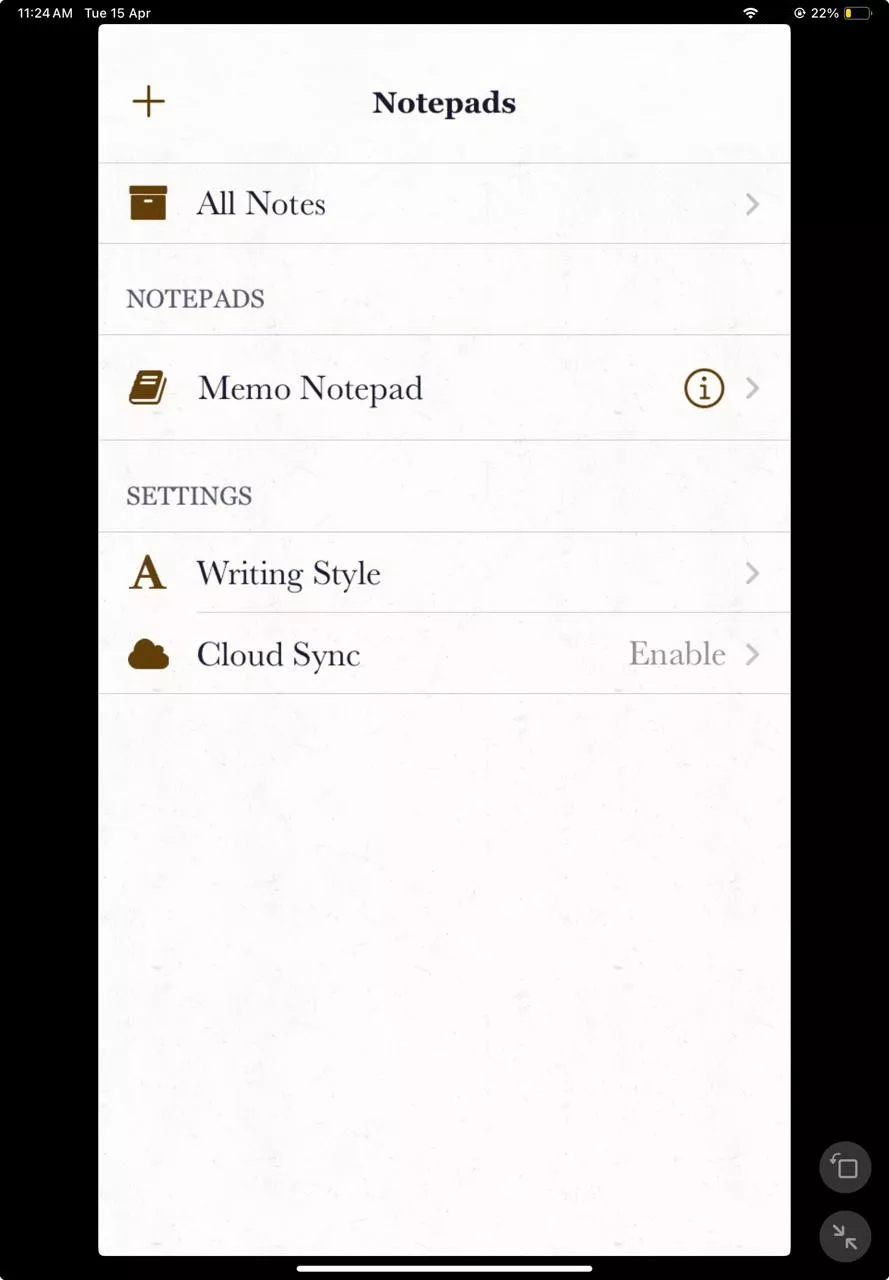 use of memo notepad on ios