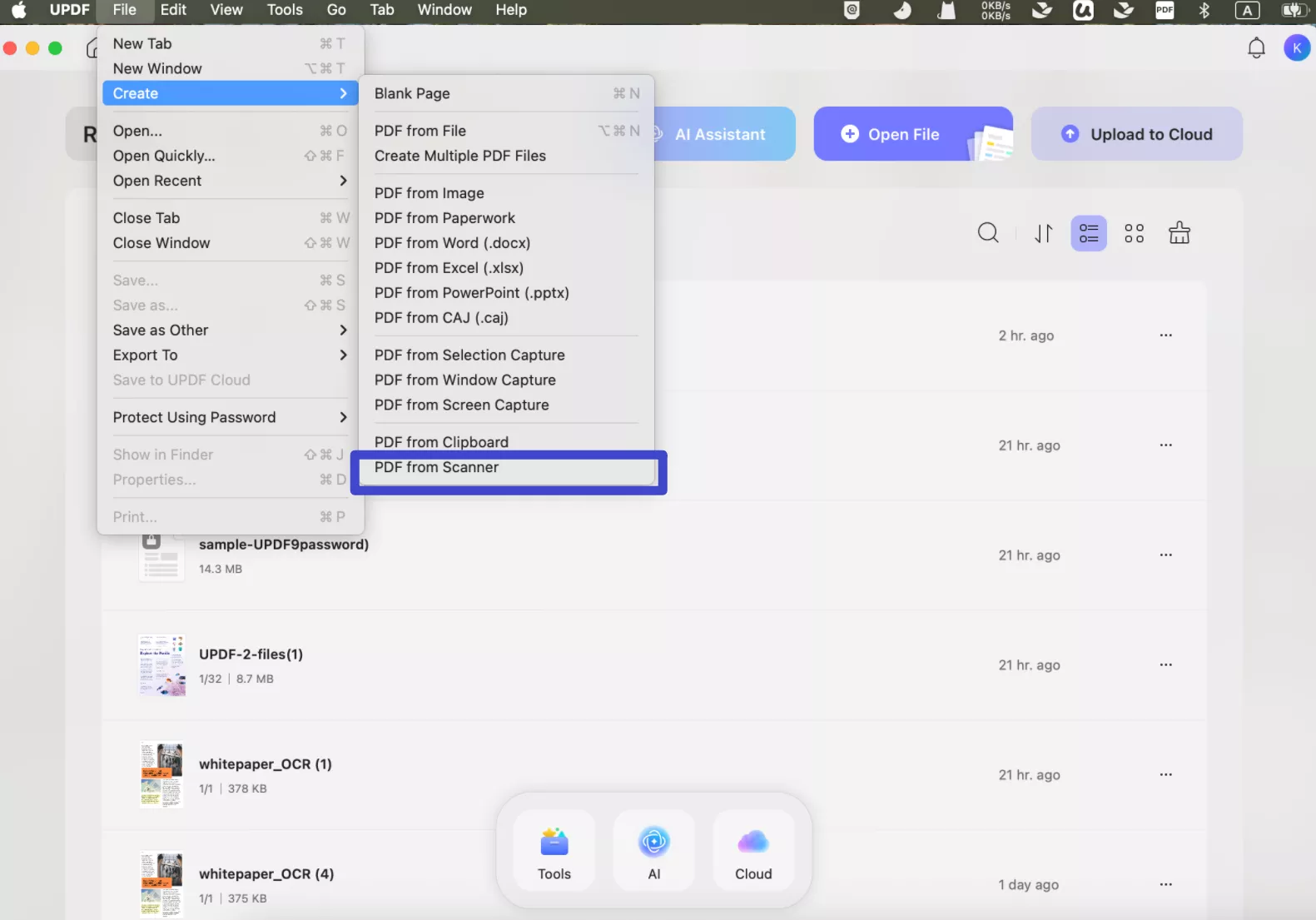 scan a document on Mac