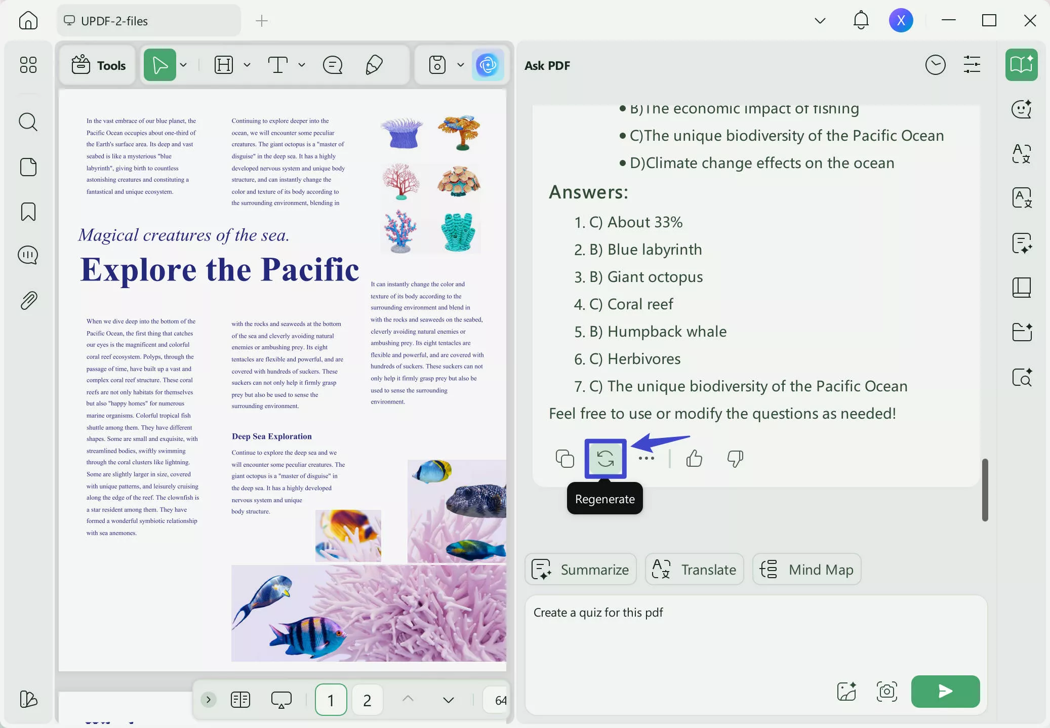 review generated quiz updf