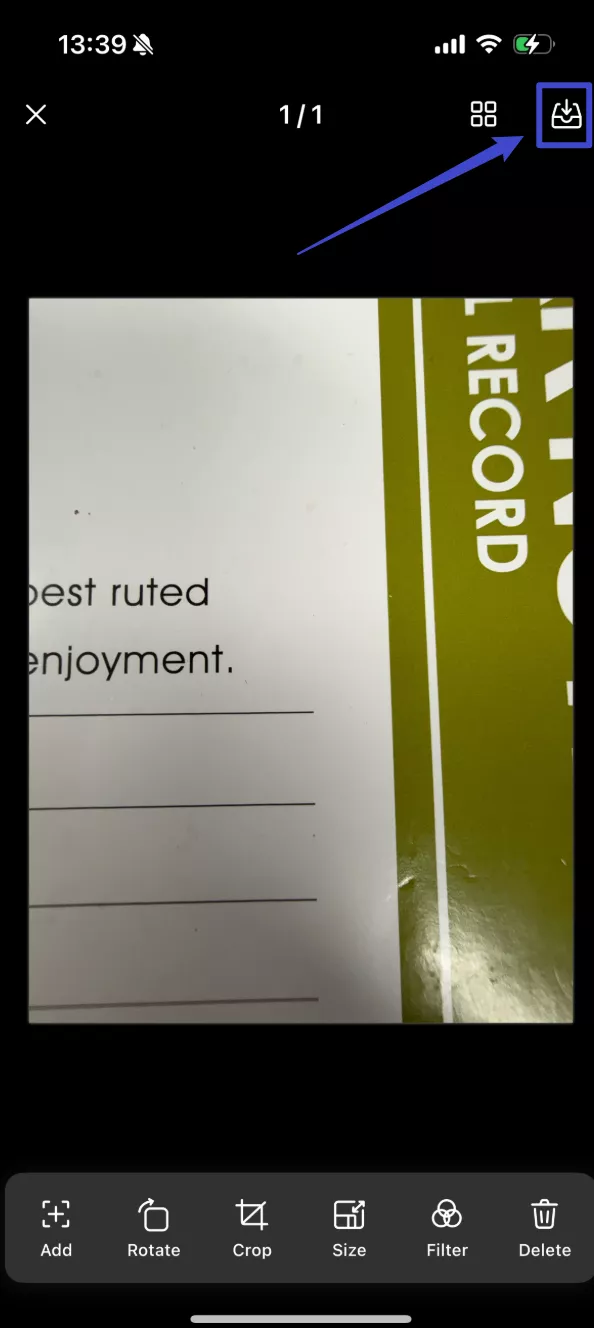 download the capatured document