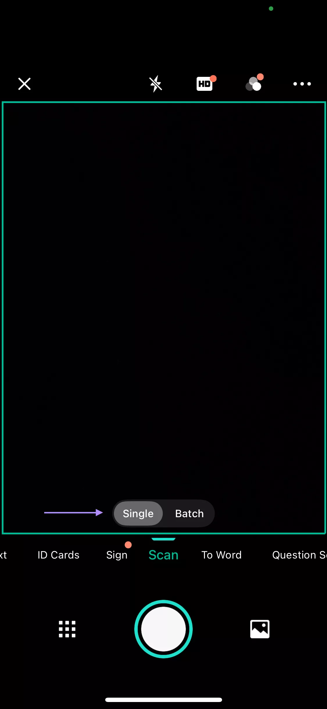 scan single with camscanner