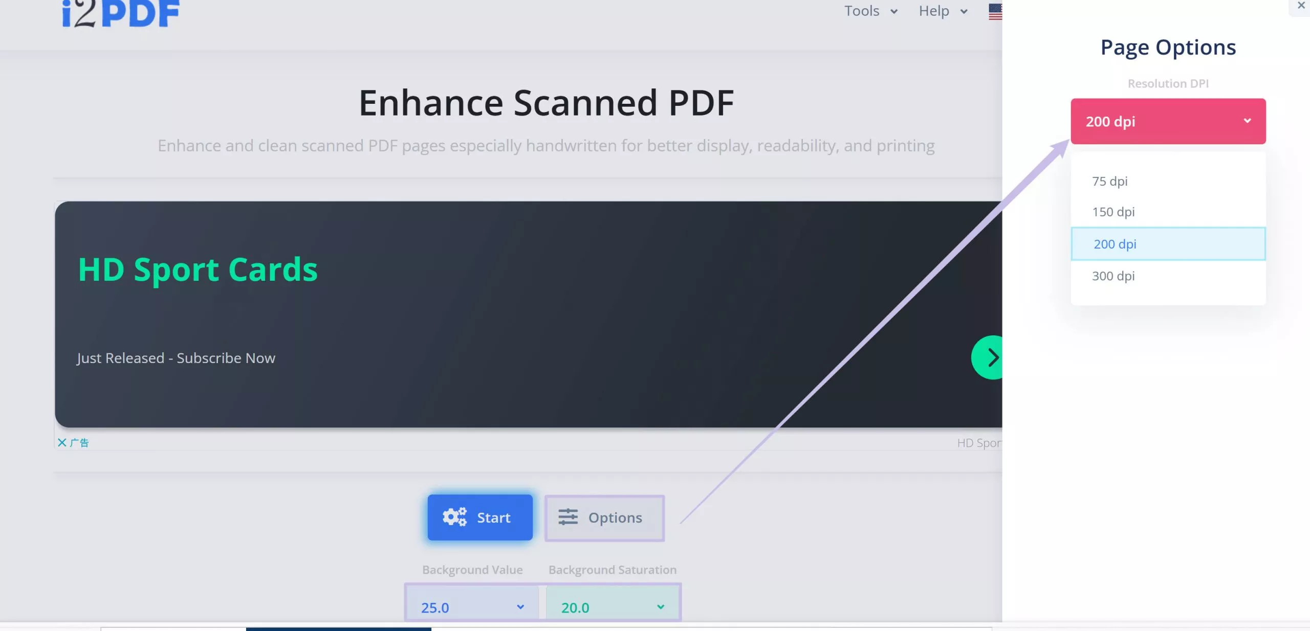 setting enhance pdf i2pdf
