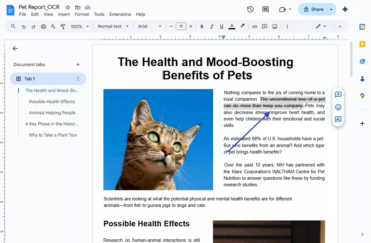 use keyboard shortcut to strikeout text