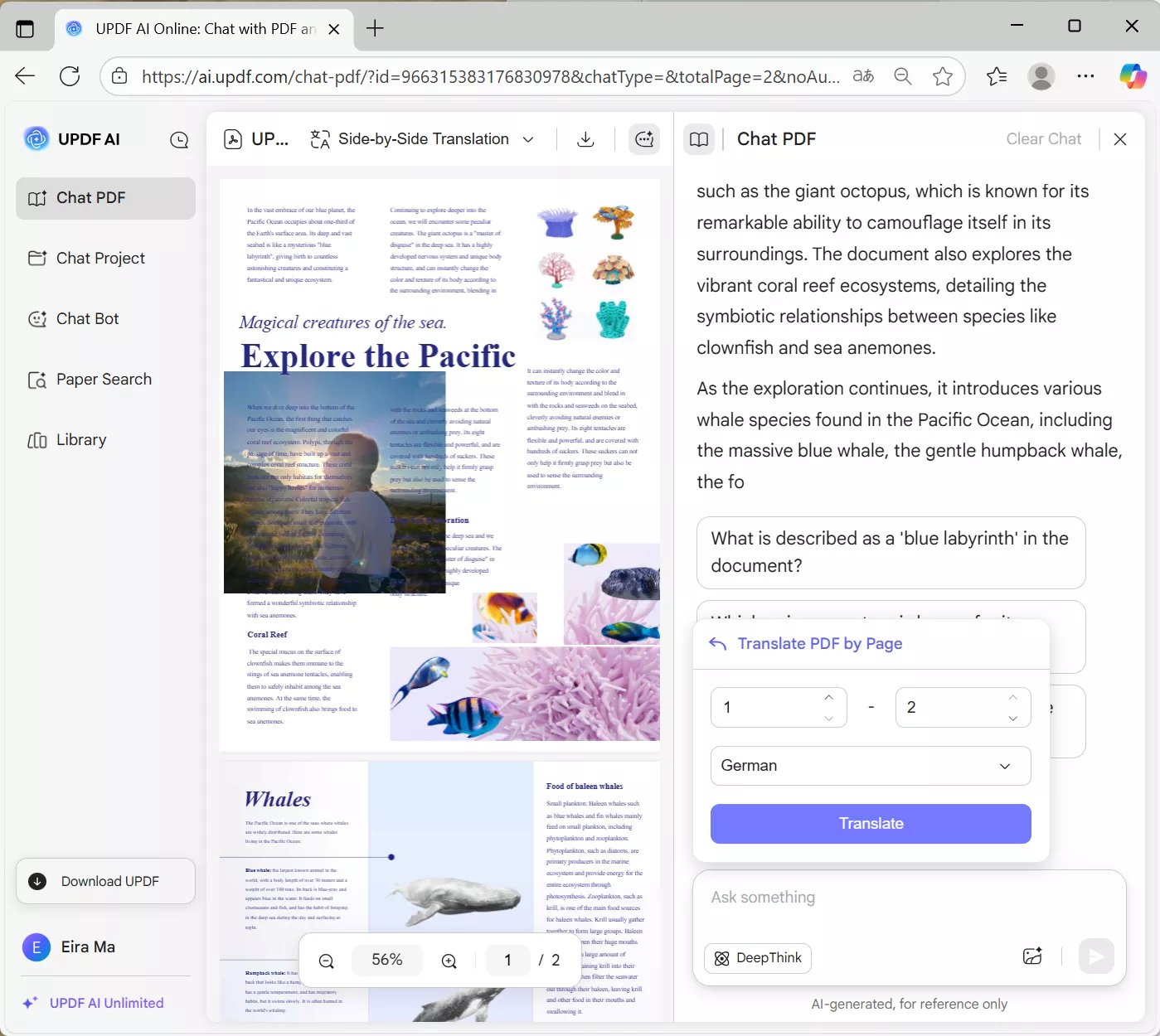 translate updf ai online