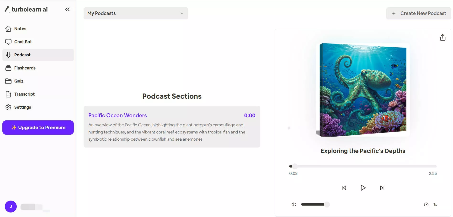 turbolearn ai create podcast