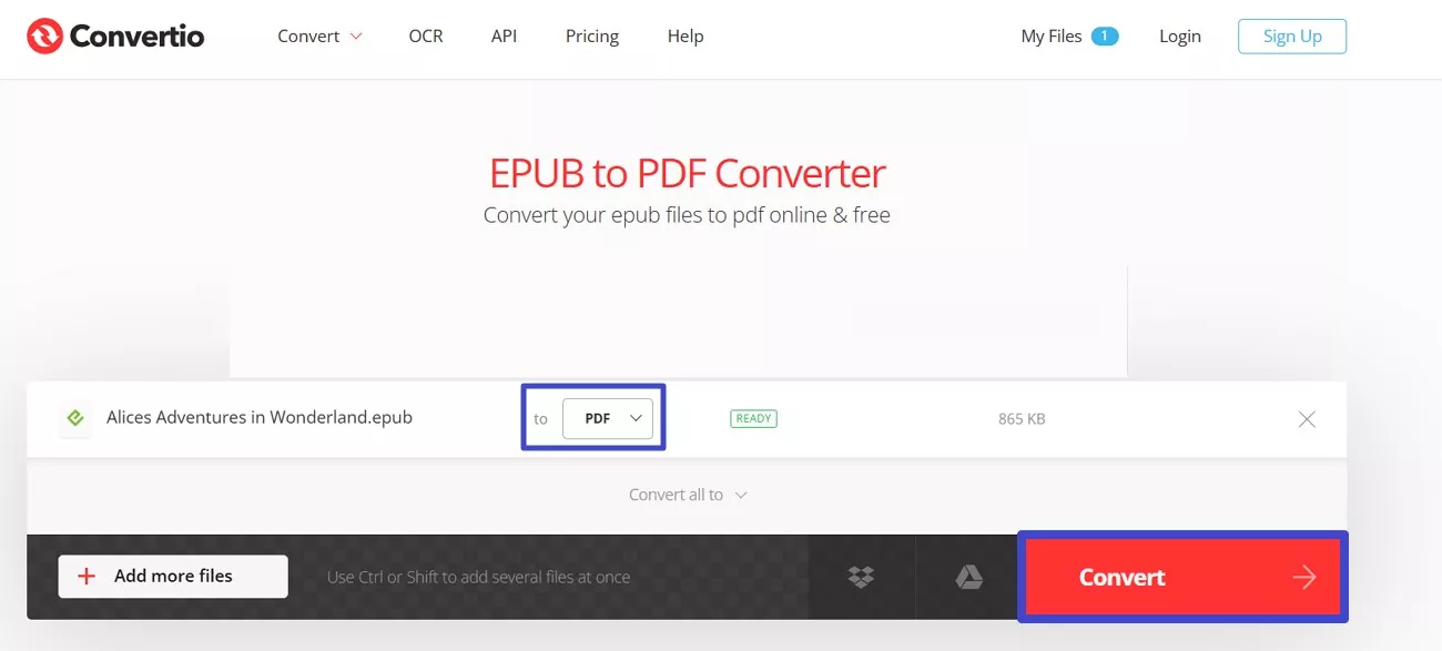 convert pdf from convertio
