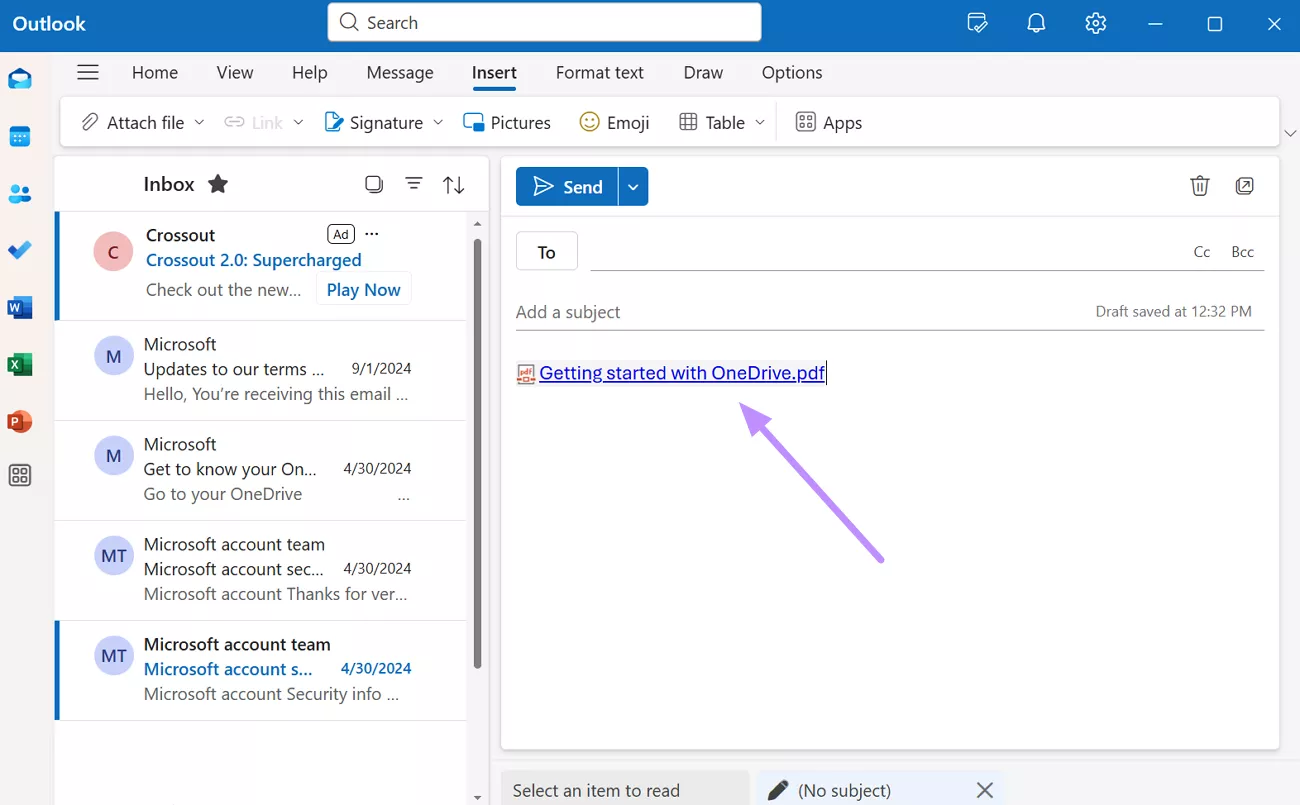 file pasted as a clickable link 