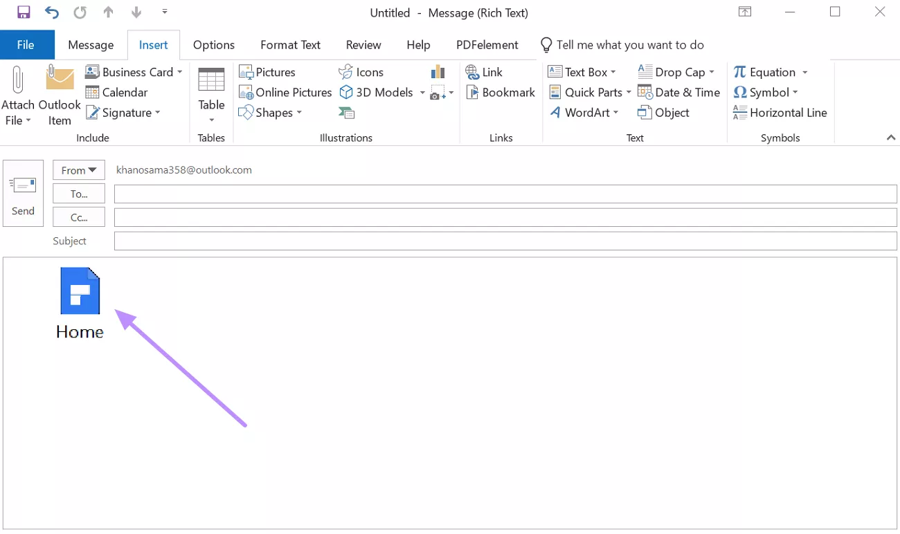 pdf embedded as clickable icon 