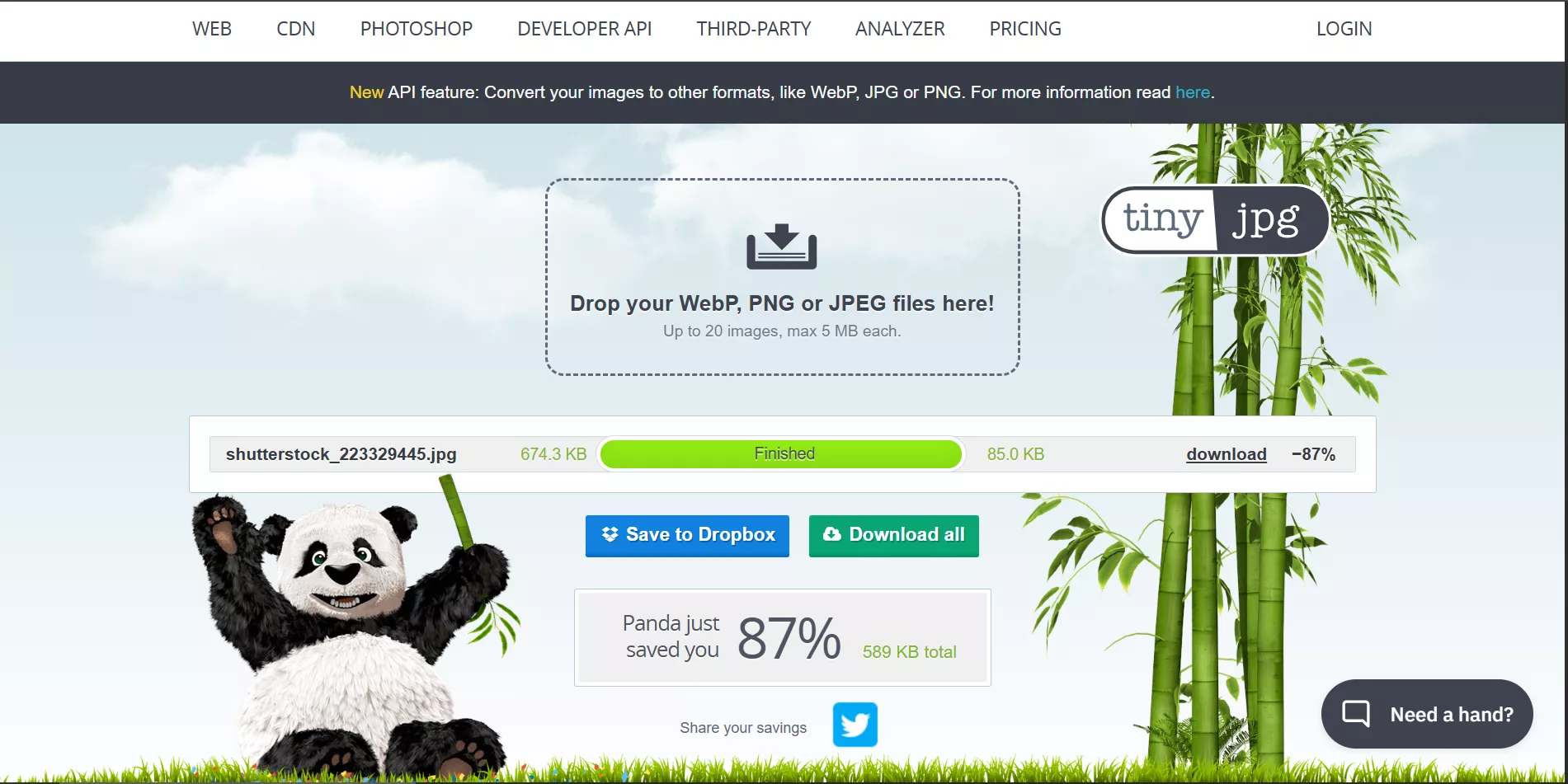 compress image tinyjpg