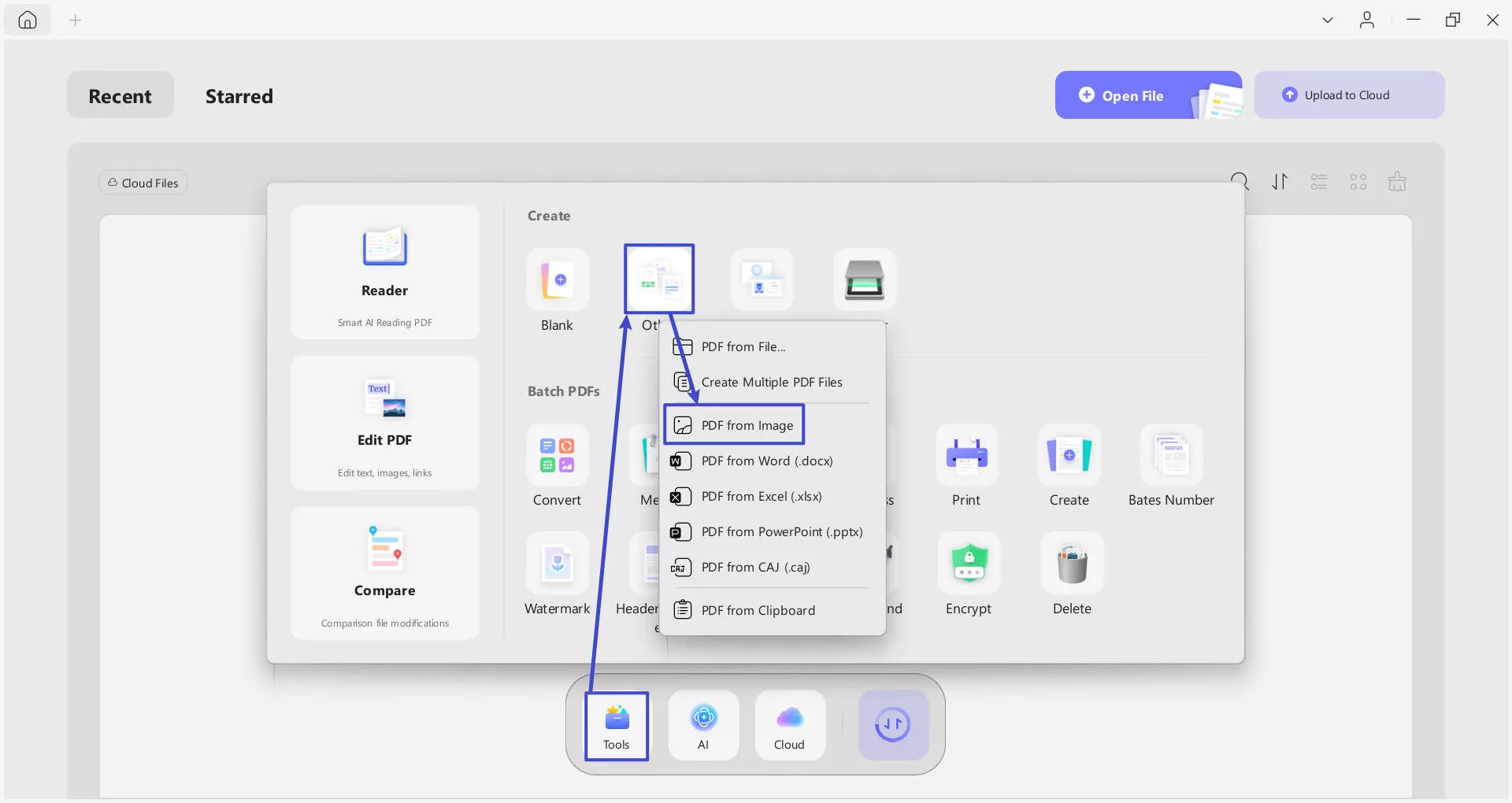 create a PDF from image