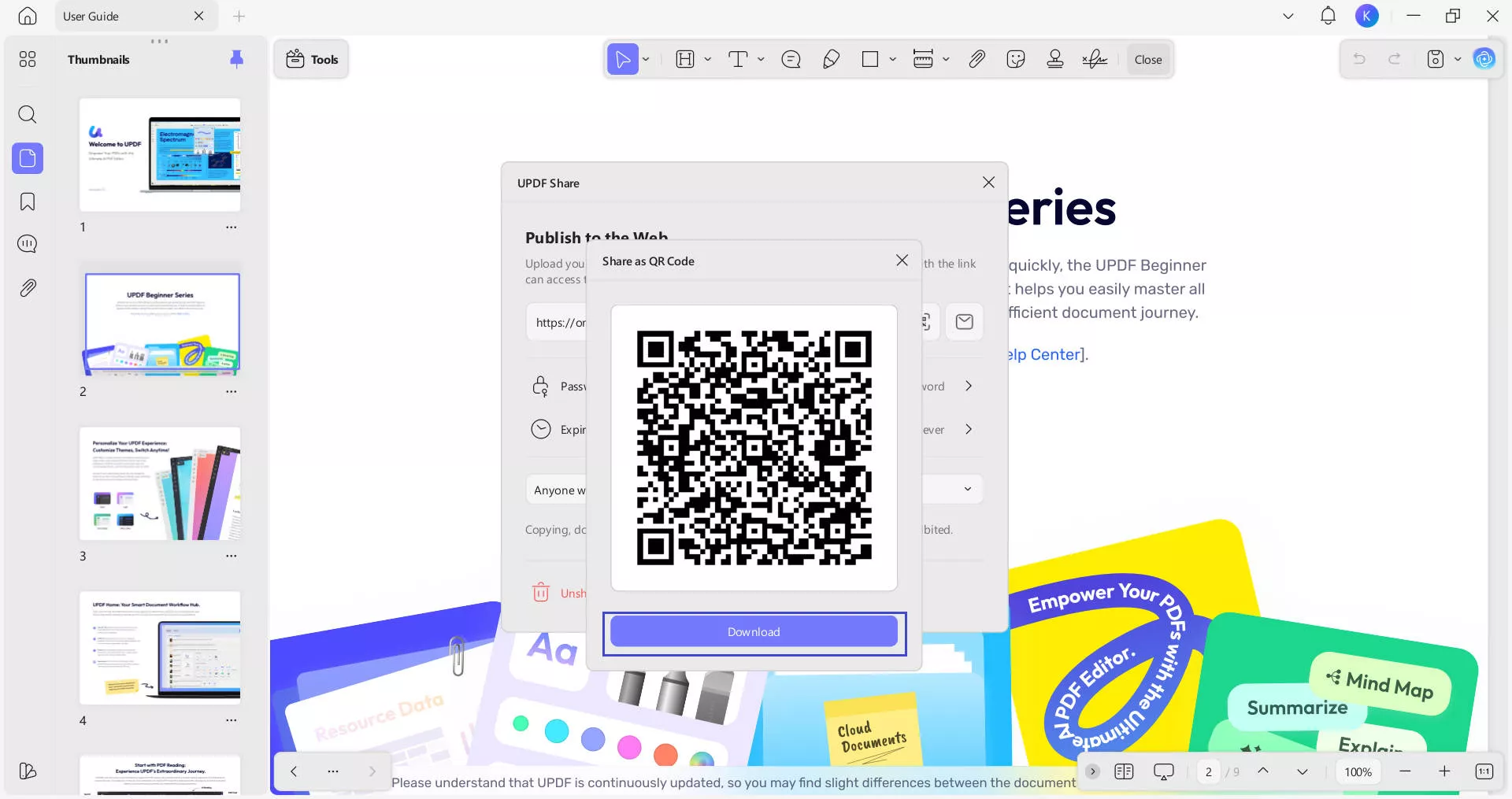 download the qr code 