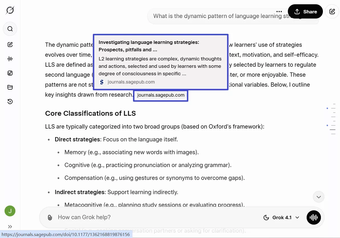 grok answer with citation