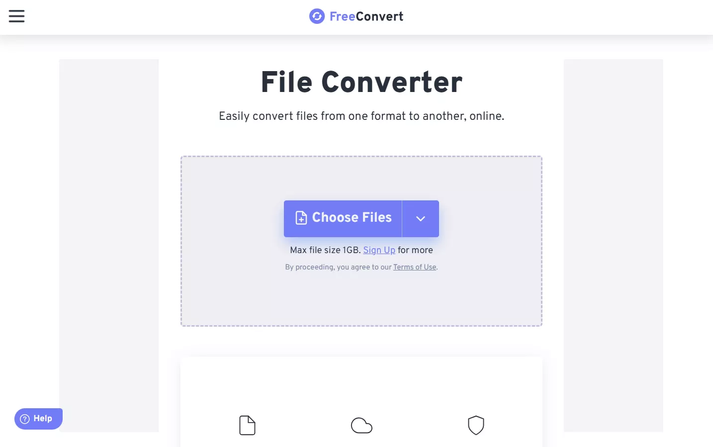 interface of freeconvert