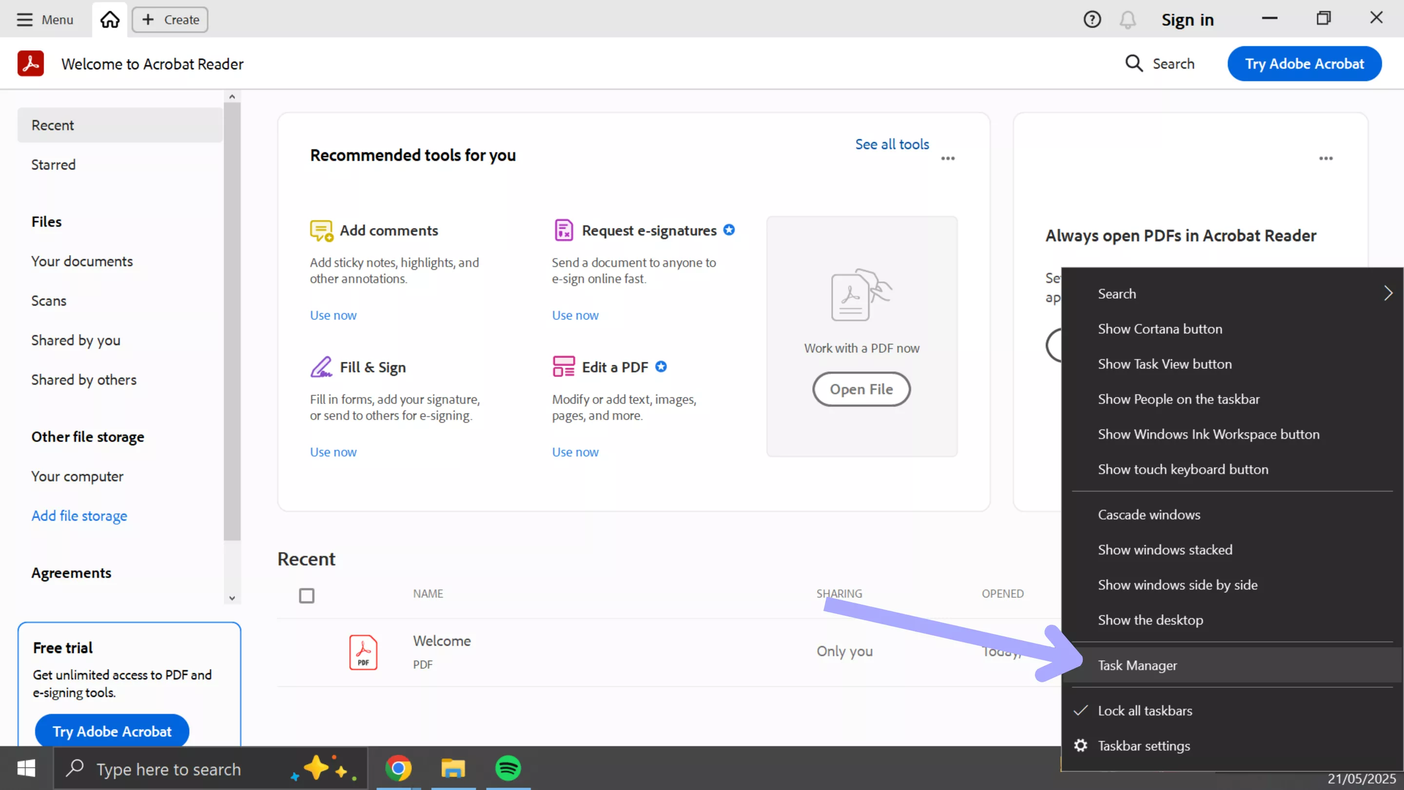 launch task manager updf windows