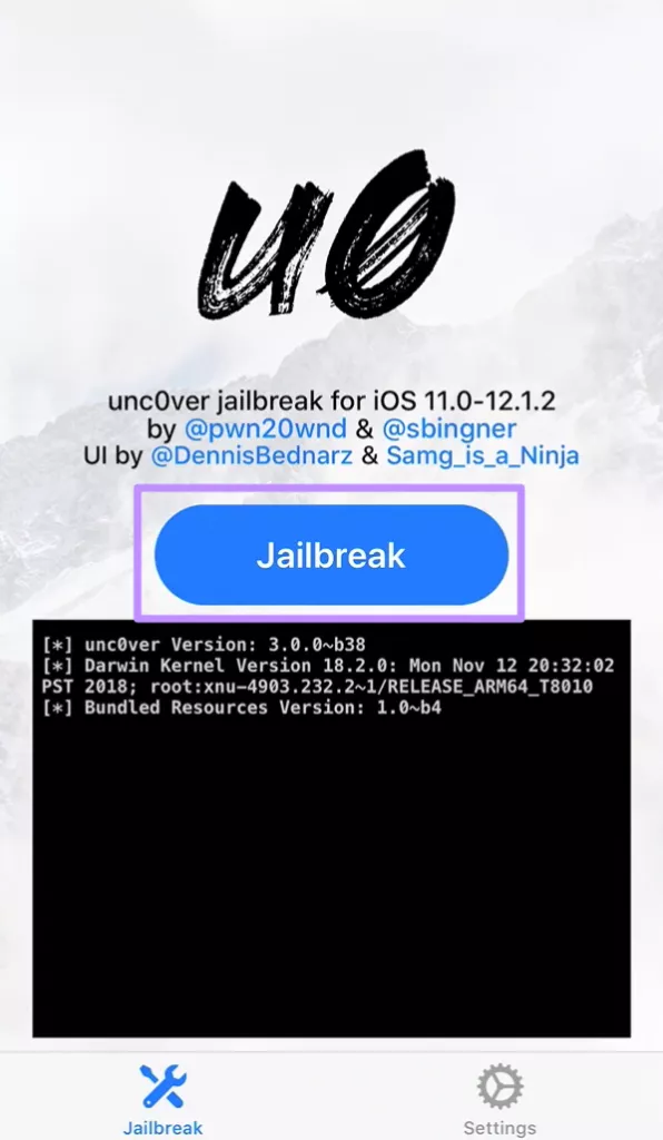 jailbreak device with rootfs enables 