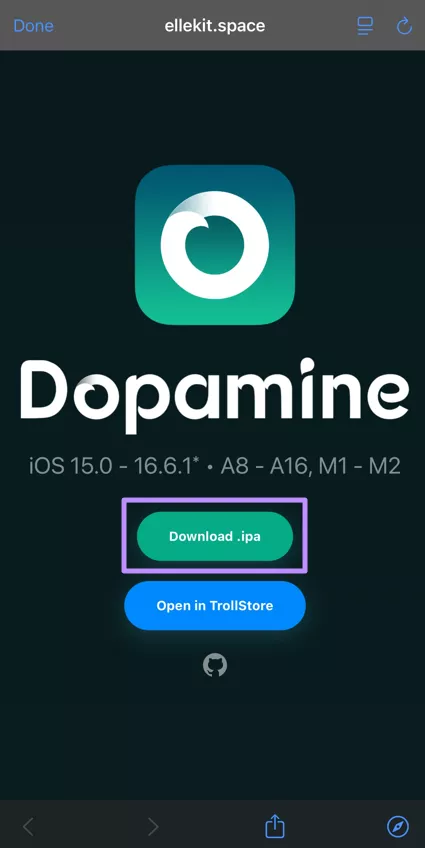 download dopamine ipa