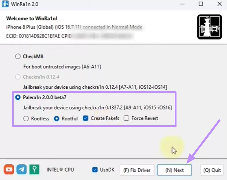 create fakefs using winra1n