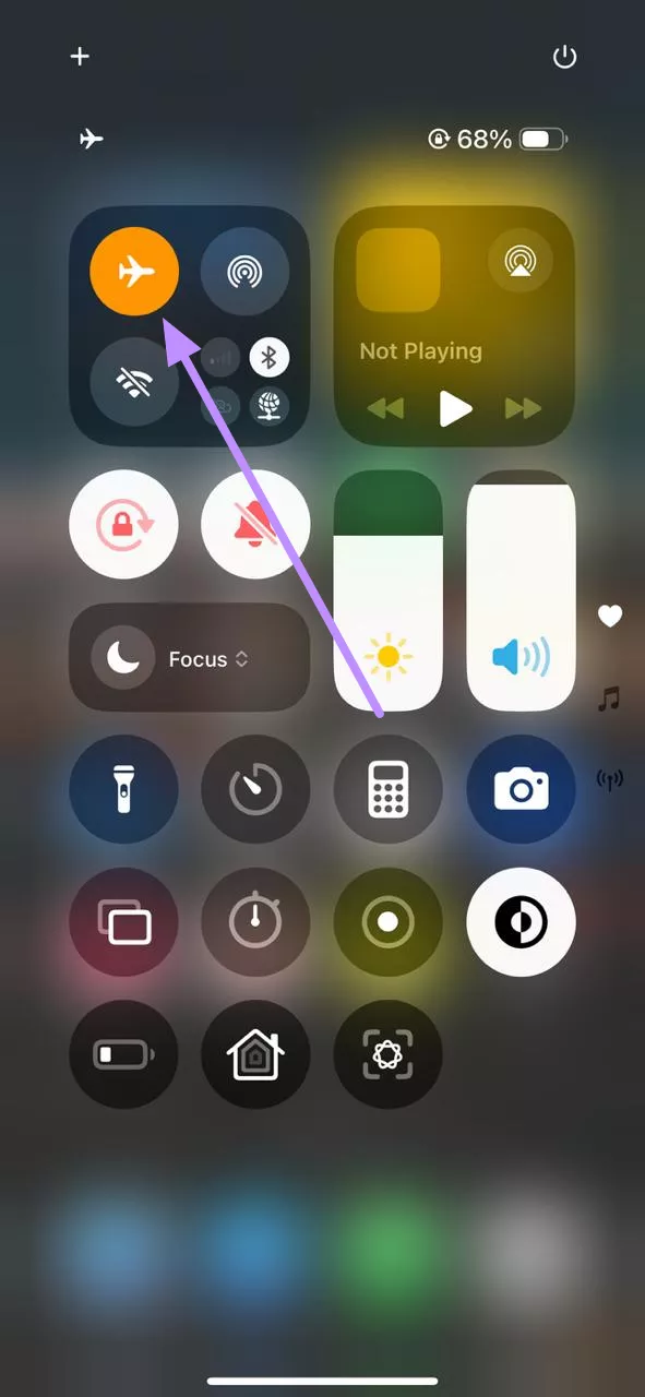 turn on the airplane mode 