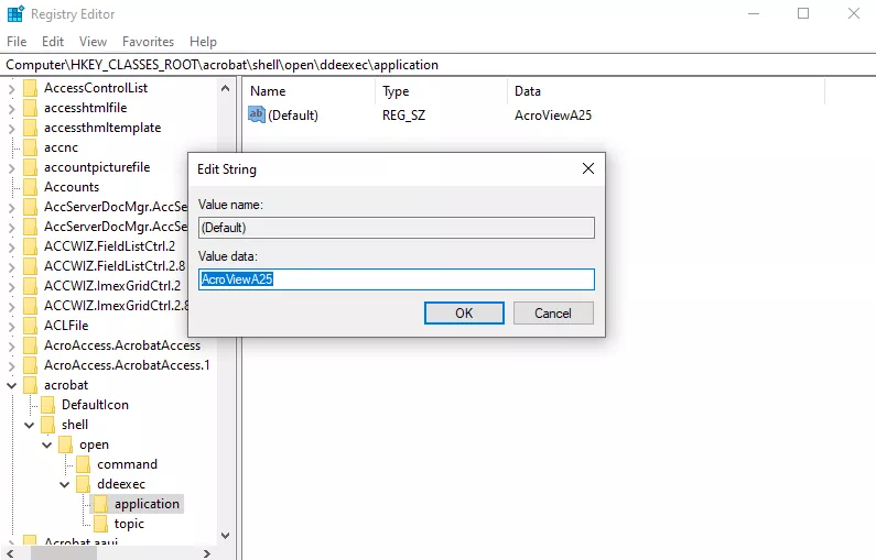 change the key name registry editor