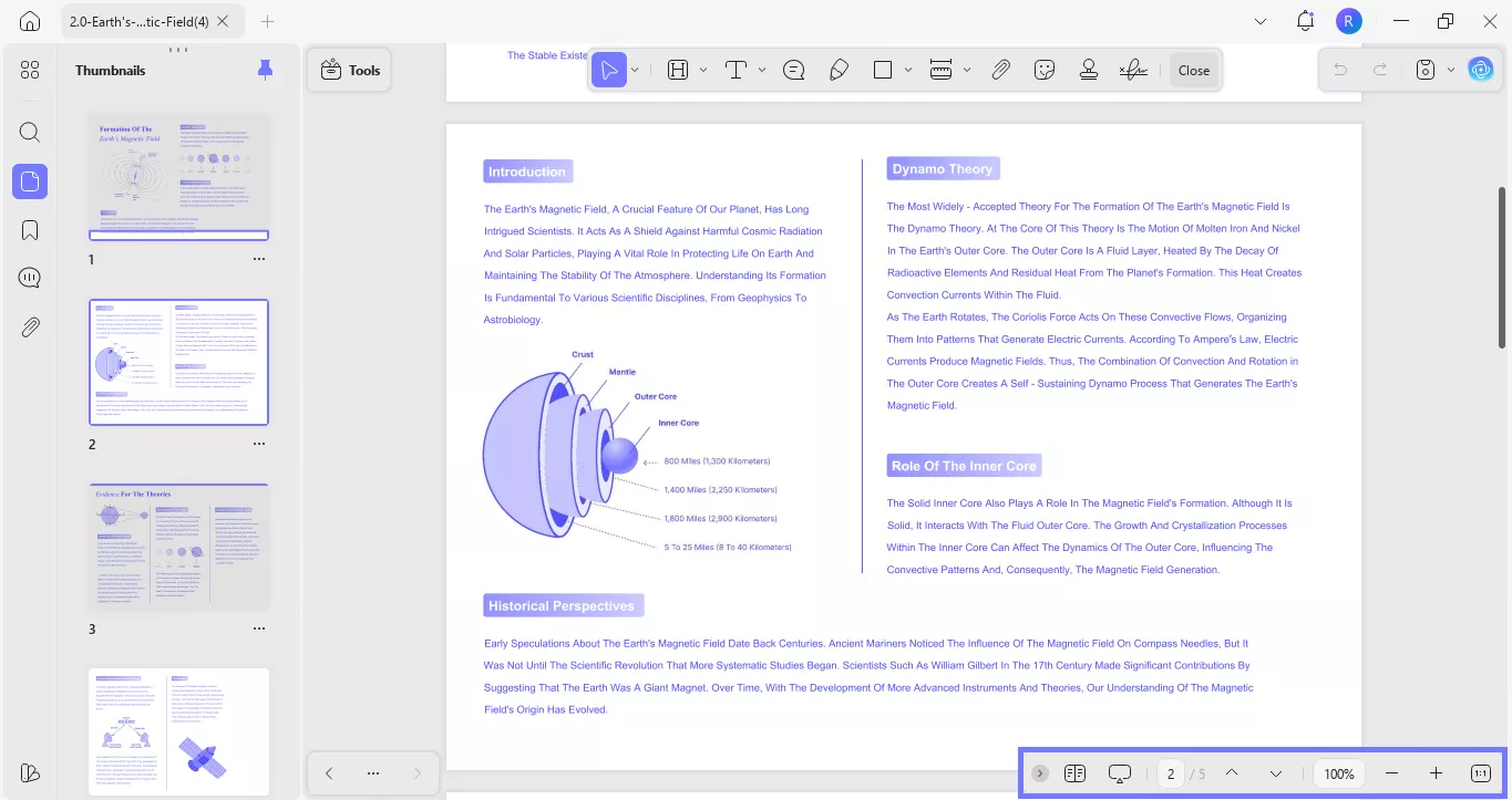 configure the settings for easy reading updf windows