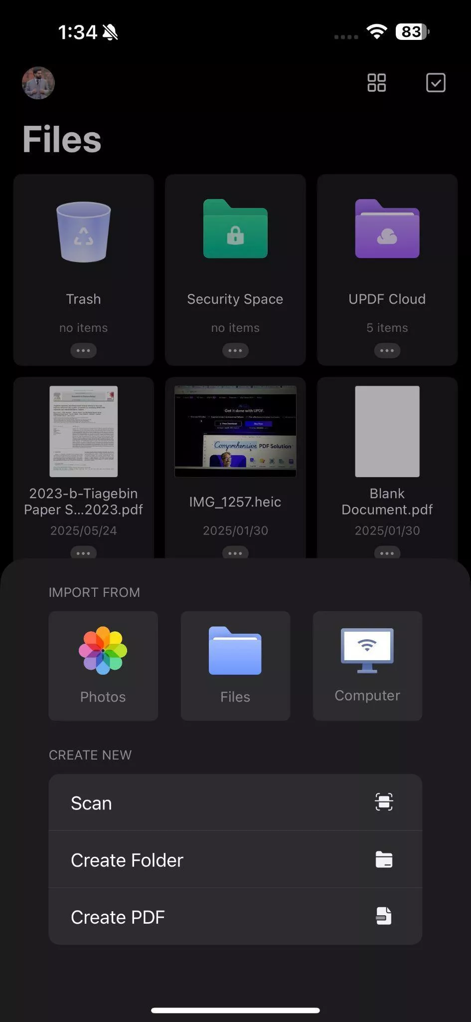 create pdfs using updf on ios 26