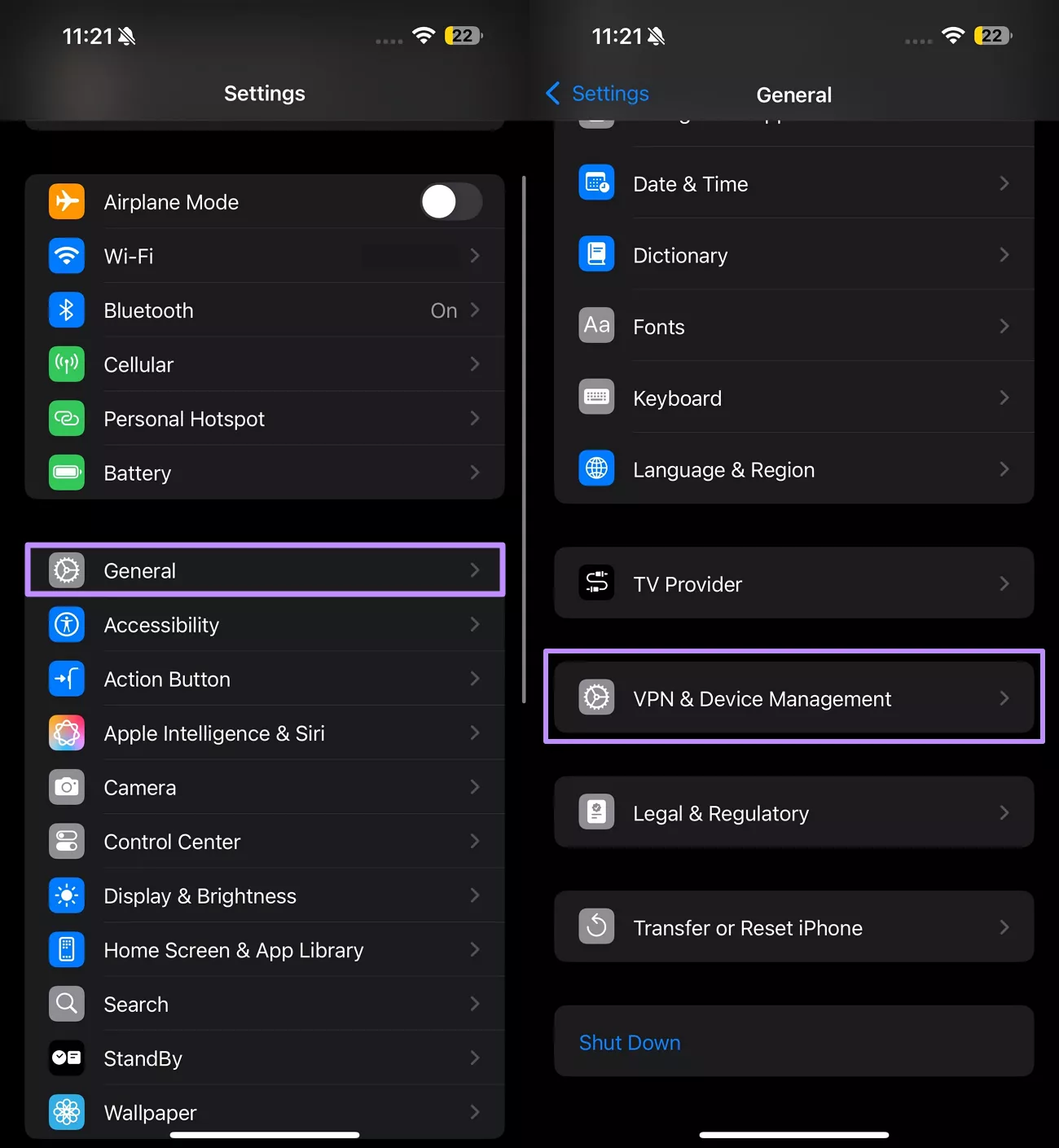 delete existing beta profile 