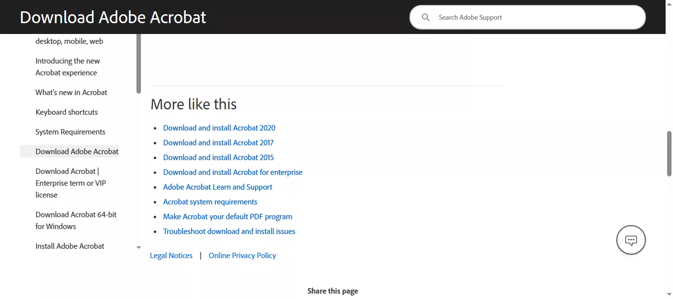 download an old version of adobe
