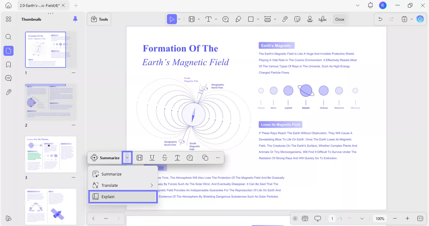 explain text directly updf windows