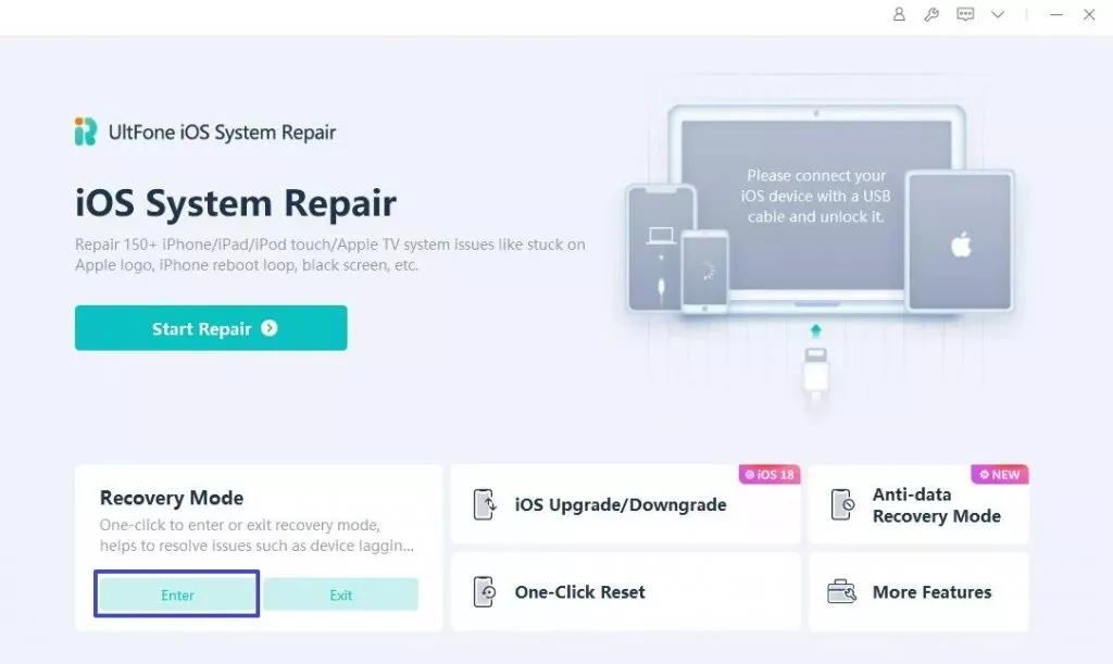 access ultfone ios system repair 