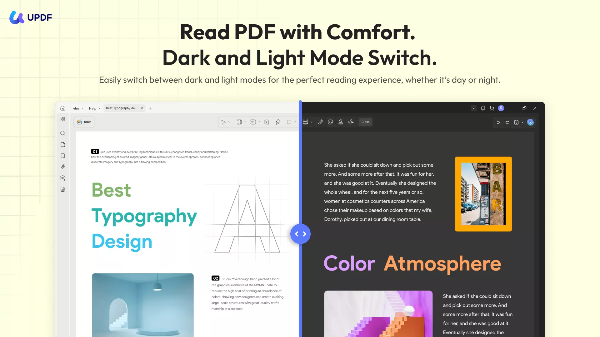 customize reading modes with comfort