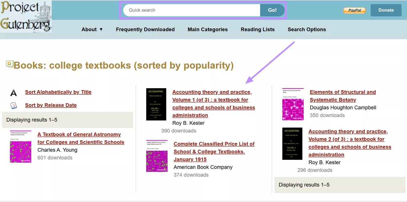 search and choose pdf book project gutenberg