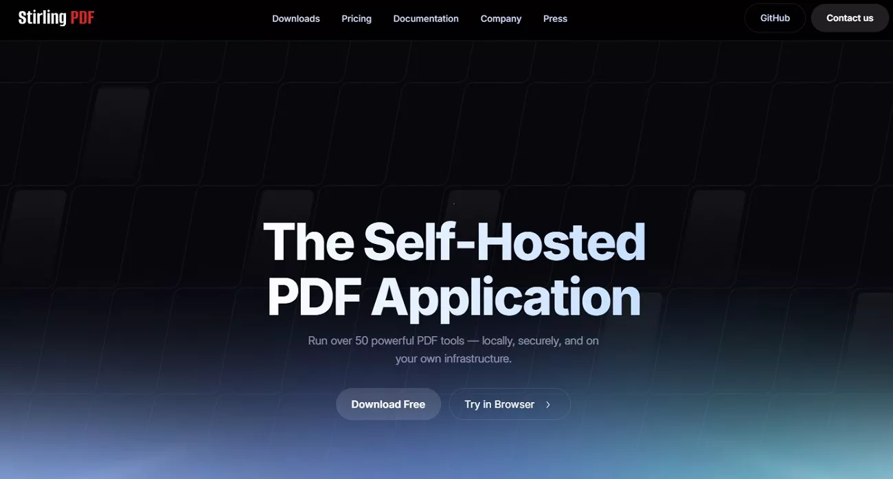 overview stirling pdf application