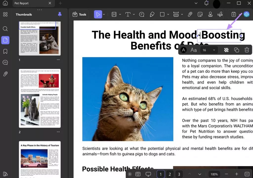 edit new existing text updf