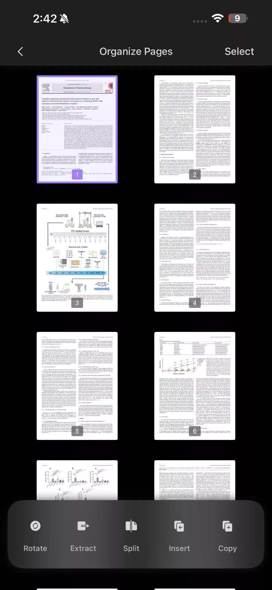 updf organize pages feature