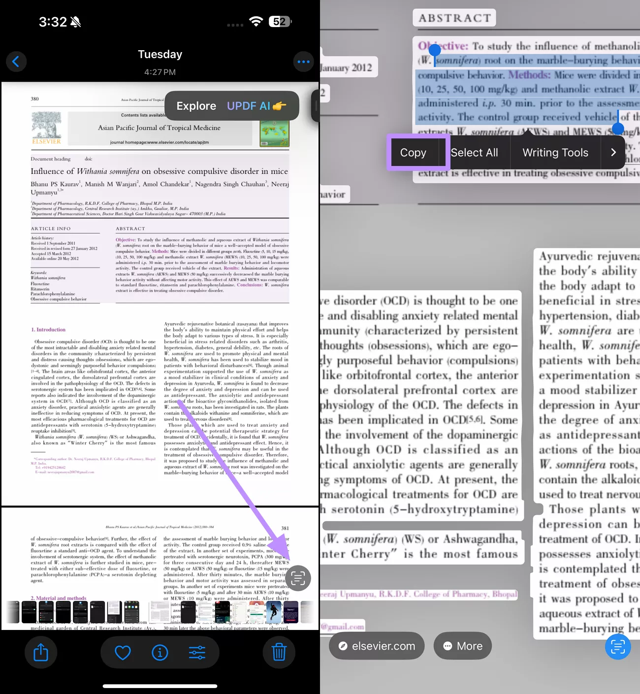 use live text feature 