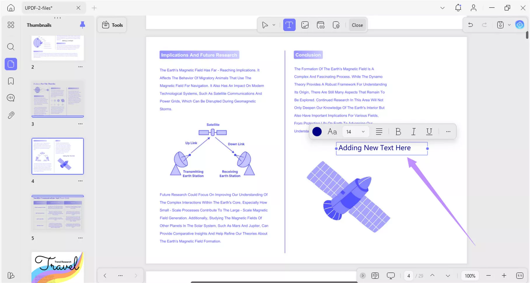 add new text to pdf updf windows