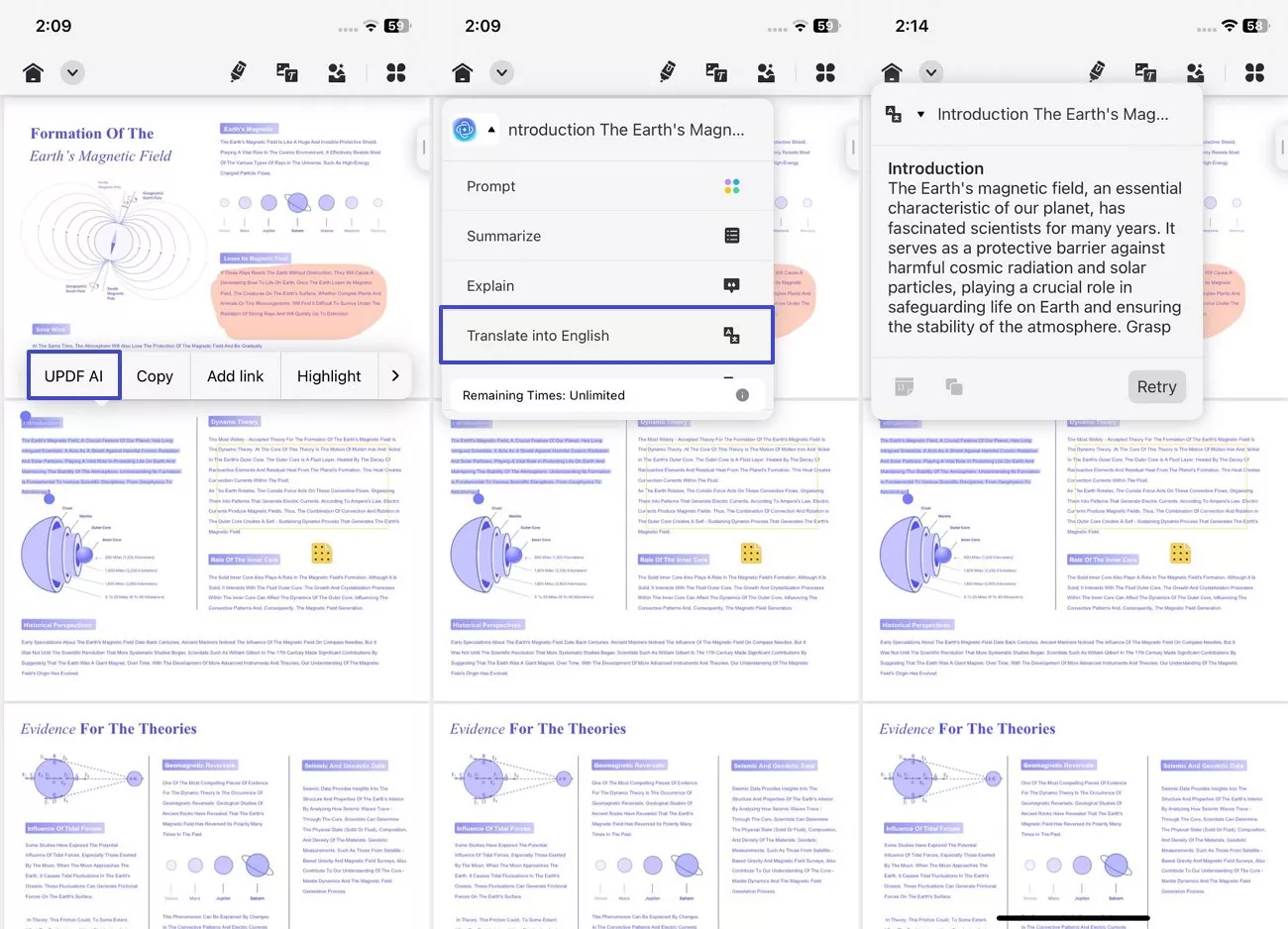 translate to multiple languages updf 