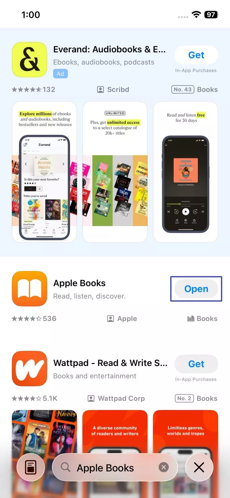 update apple books application