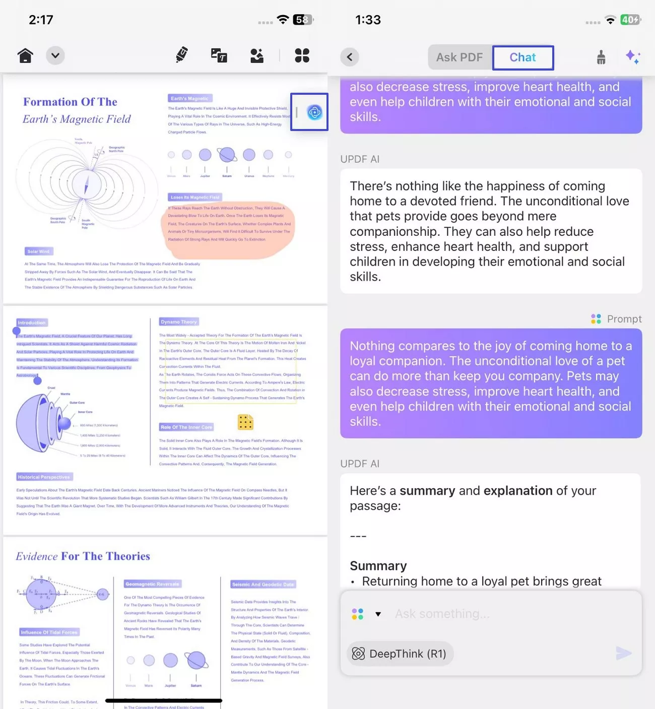 ios 26 chat with updf ai