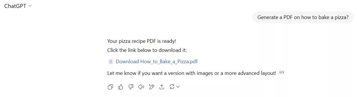 bake a pizza pdf chatgpt