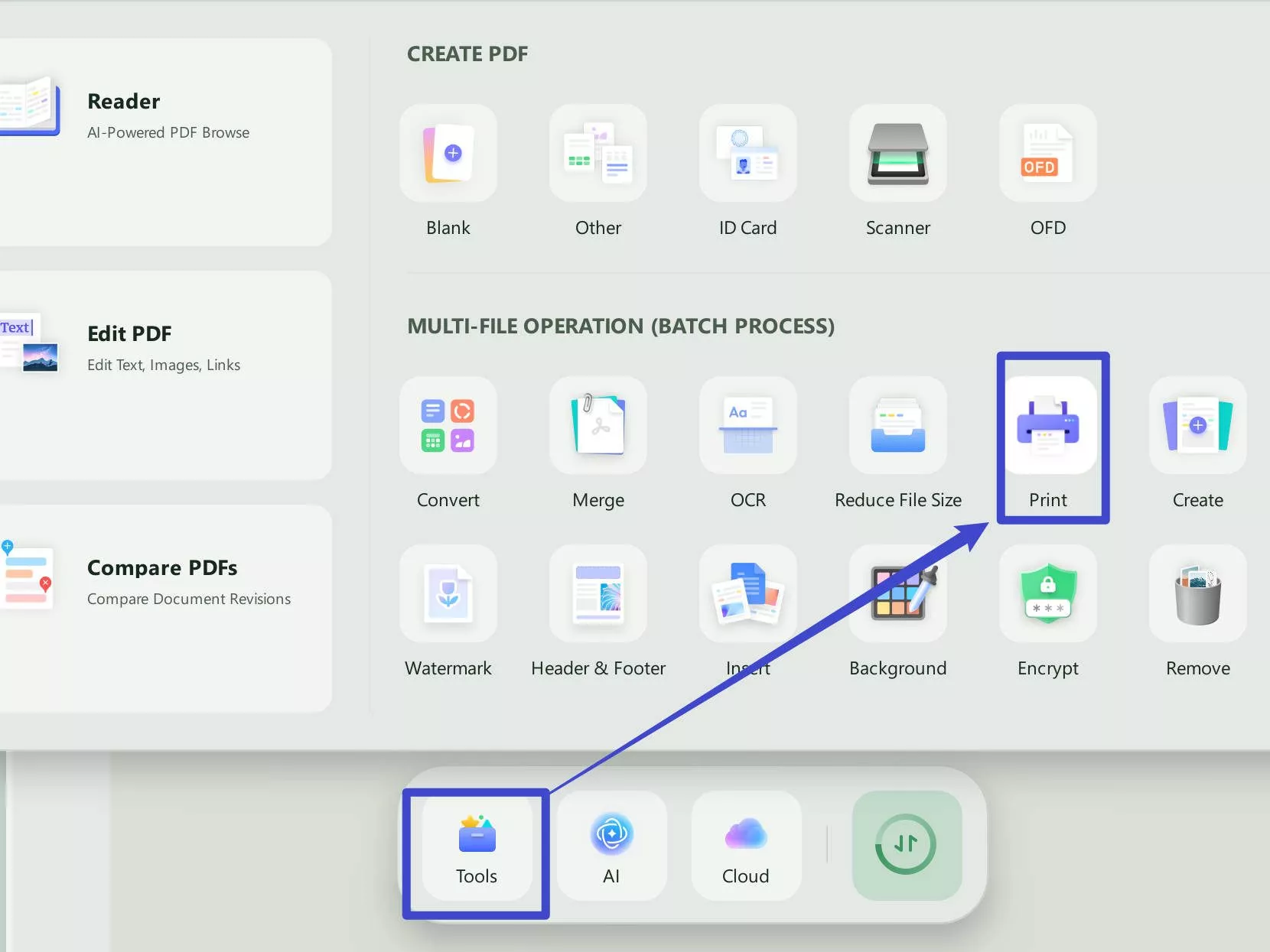 a3 pdf batch print icon