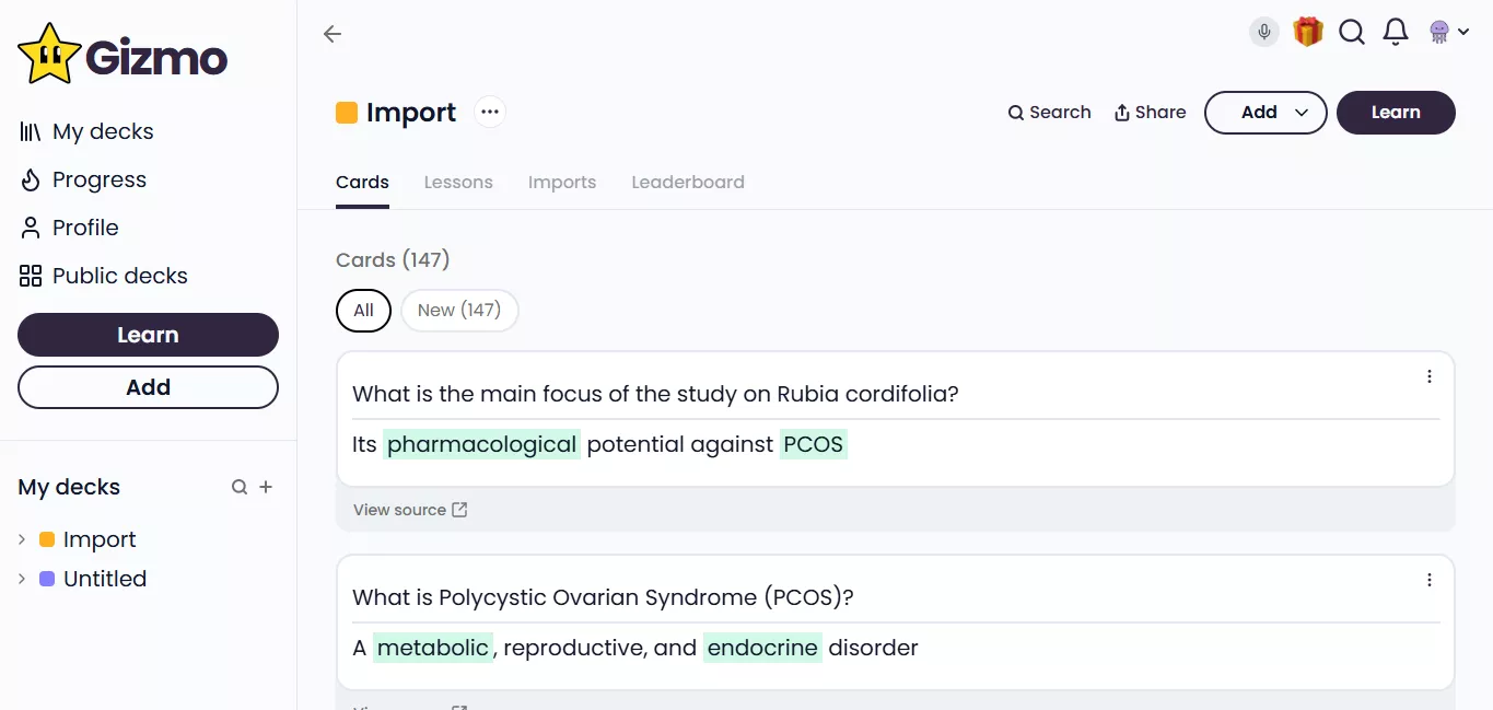 cards generated with gizmo ai